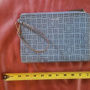 Anne Klein Blue Patterned Wristlet